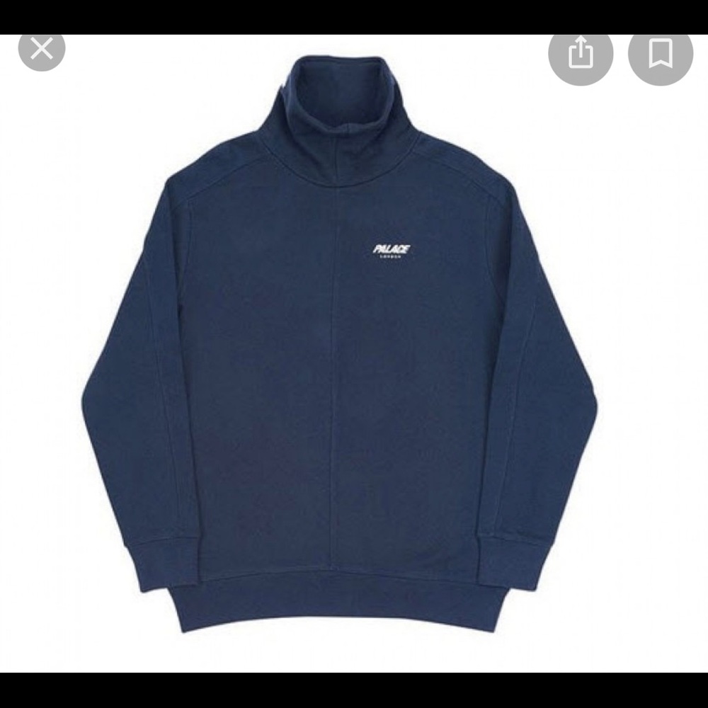Palace London Custom Roll Neck Sweater (Navy/Blue)